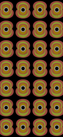 Orange, yellow and pink tones on a black background with this abstract patterned orange phone wallpaper