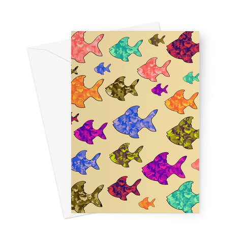 Rainbow fish greeting card
