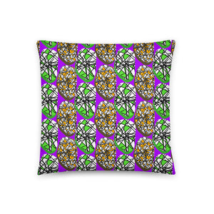 Abstract Purple 80s Memphis Design Scribble Shapes Couch Pillow Throw Cushion