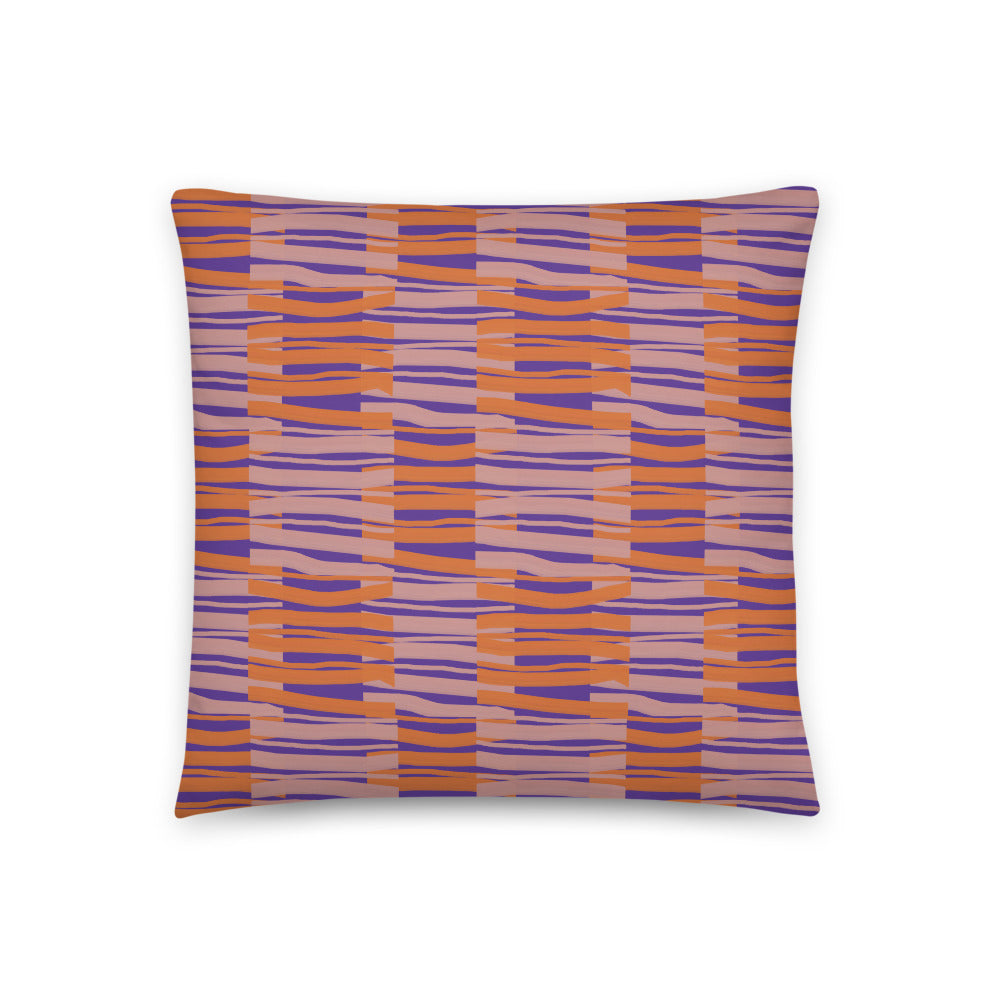 Contemporary Retro Purple Fibres Couch Pillow Throw Cushion