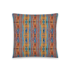 Contemporary Retro Victorian Geometric Orange Sofa Cushion Throw Pillow