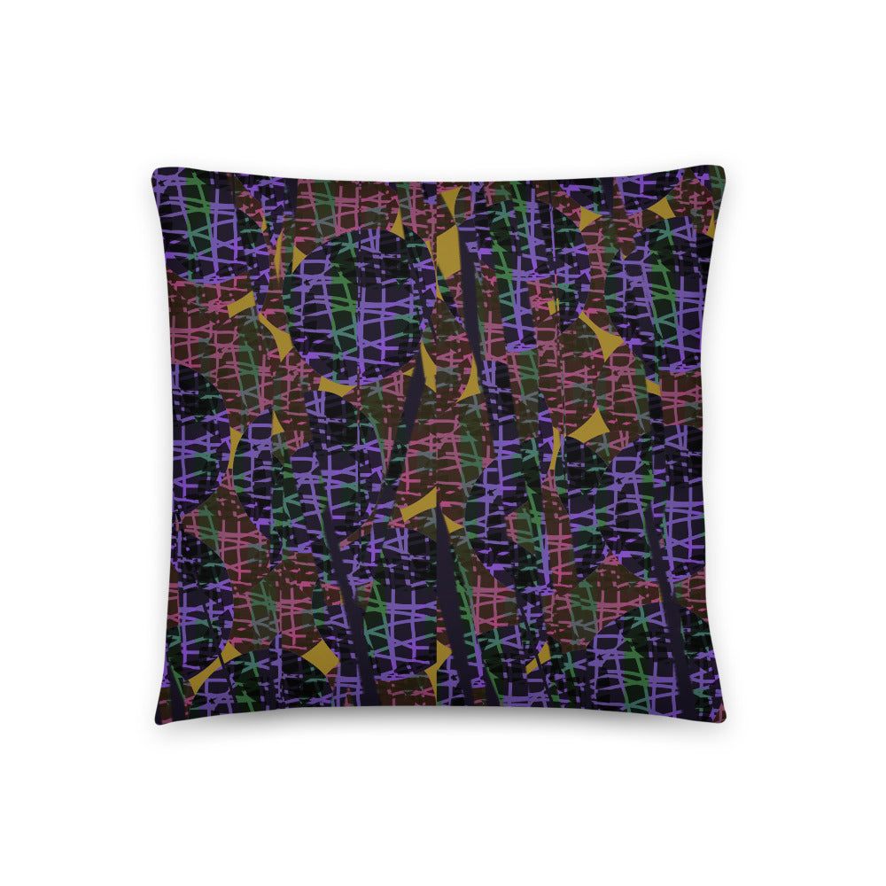 Purple Patterned Pillow Cushion | Subatomic Planetary Collection