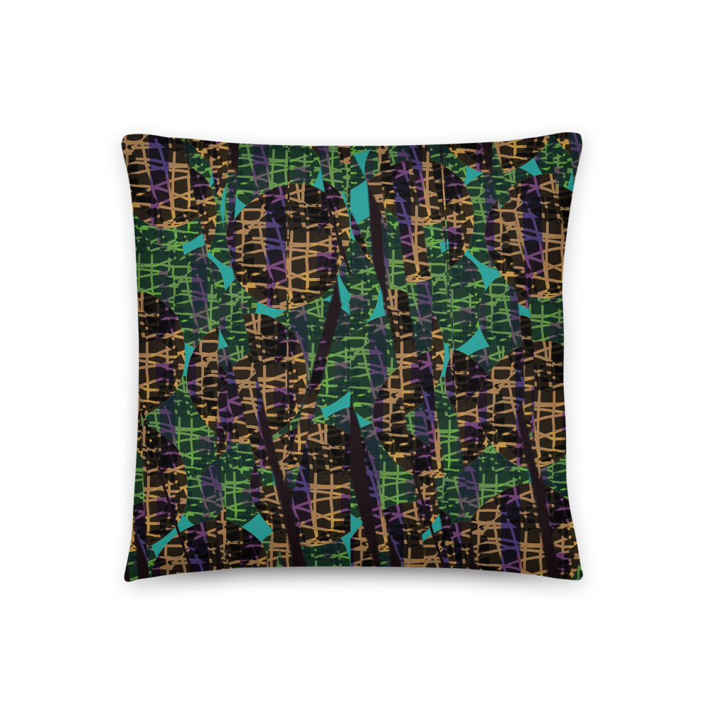 Yellow Patterned Pillow Cushion | Subatomic Planetary Collection