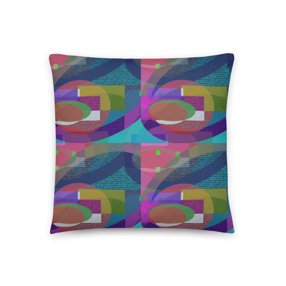 Pop Art Style Couch Pillow Throw Cushion | Pink Southwark Bridges | Urban Abstract