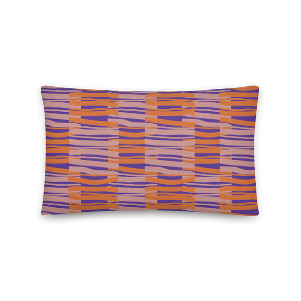 Contemporary Retro Purple Fibres Couch Pillow Throw Cushion