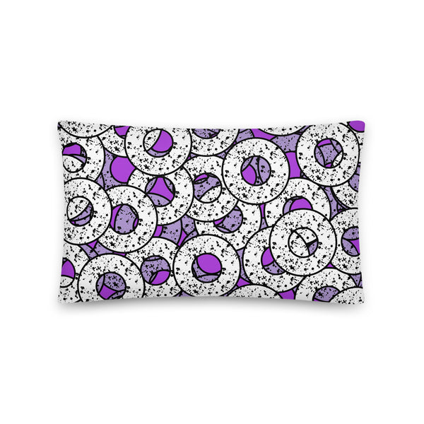 Purple Patterned Pillow Cushion | Splattered Donuts Collection