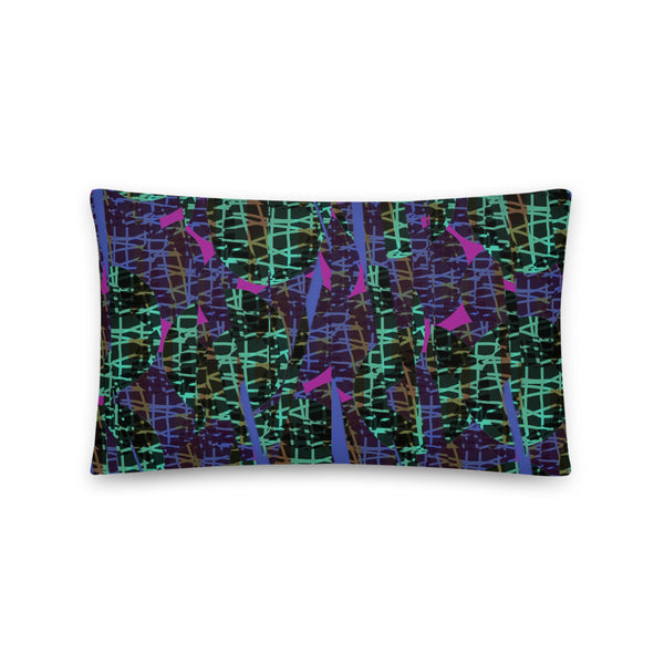 Turquoise Patterned Pillow Cushion | Subatomic Planetary Collection