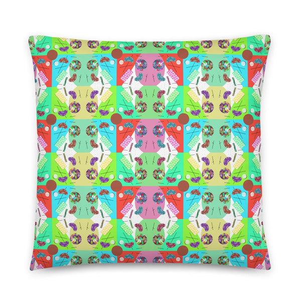 Abstract Chequered Circus Memphis Design Couch Pillow Throw Cushion by BillingtonPix