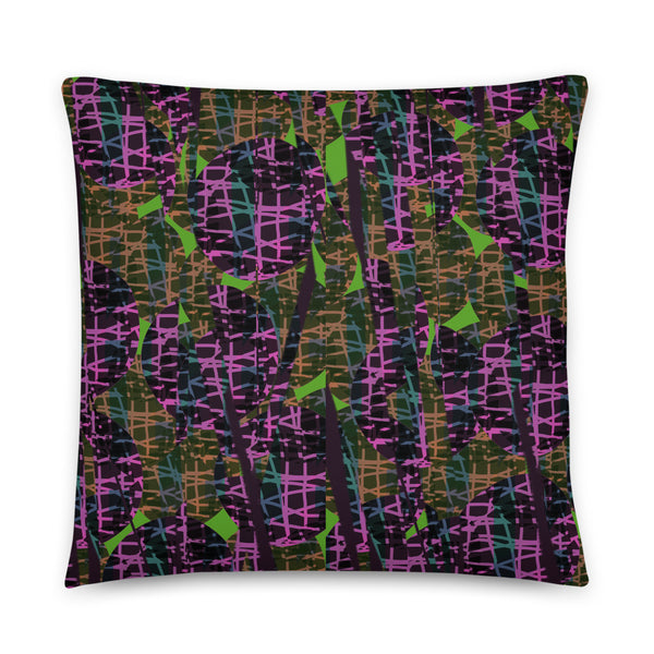 Pink Patterned Pillow Cushion | Subatomic Planetary Collection