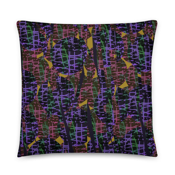 Purple Patterned Pillow Cushion | Subatomic Planetary Collection