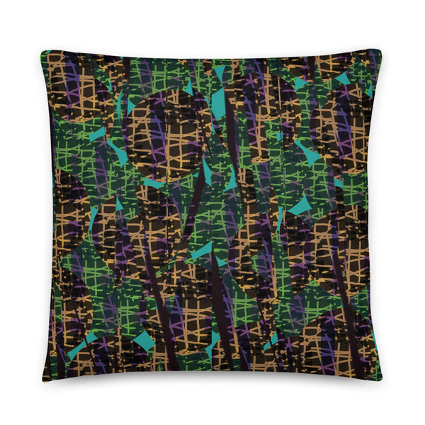 Yellow Patterned Pillow Cushion | Subatomic Planetary Collection
