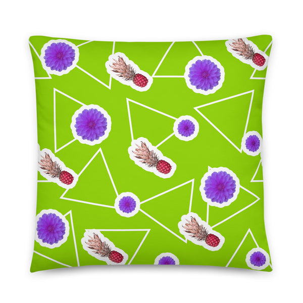 Patterned Pillow Cushion | Yellow | Fruity Floral Collection