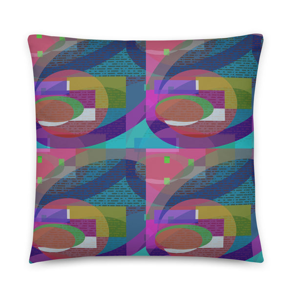 Pop Art Style Couch Pillow Throw Cushion | Pink Southwark Bridges | Urban Abstract