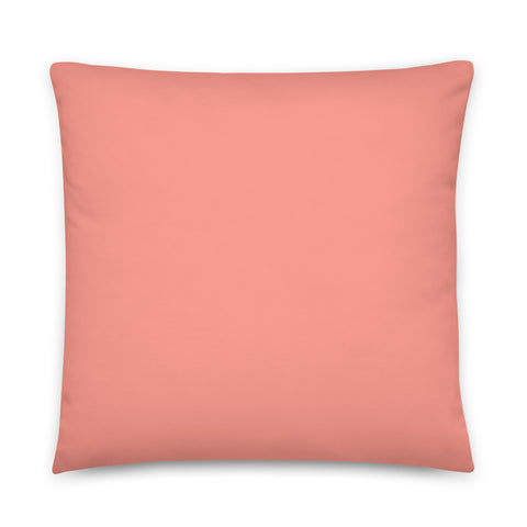 This bright and bold colourful sofa pillow has a fresh salmon pink tone that will provide a perfect retro seaside vibe to your living space