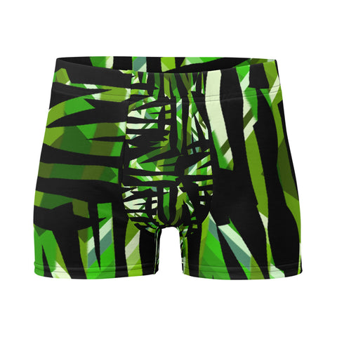 Mens Boxer Briefs | Green Pattern | Retro 30s Style