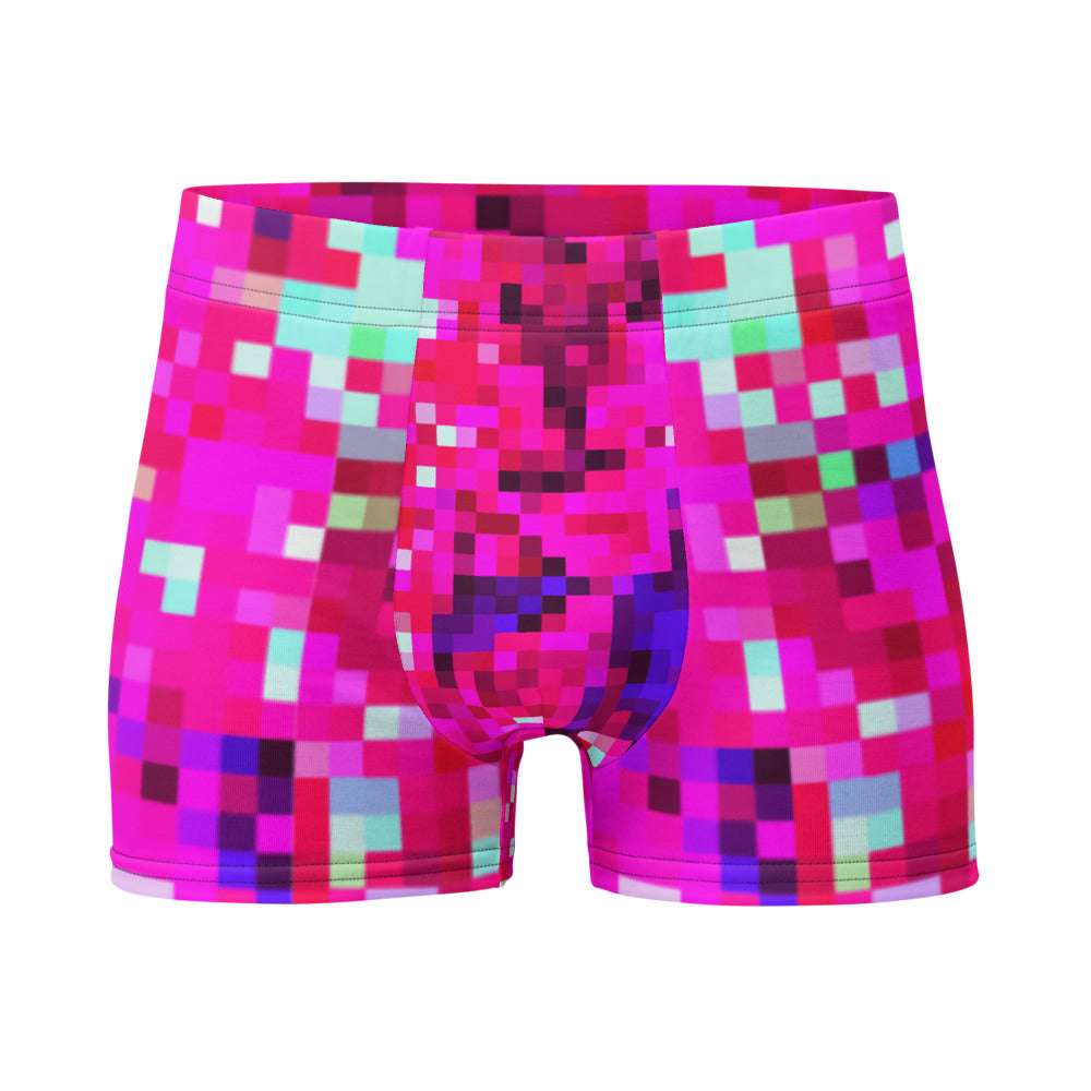 LGBT pink checked mens boxer briefs underwear