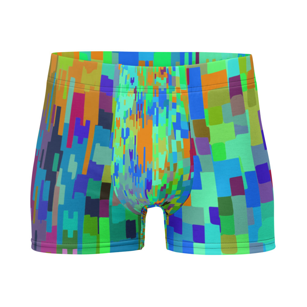 LGBT men's abstract rainbow patterned boxer brief underwear