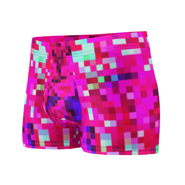 LGBT Mens Boxer Briefs - Pink Checked