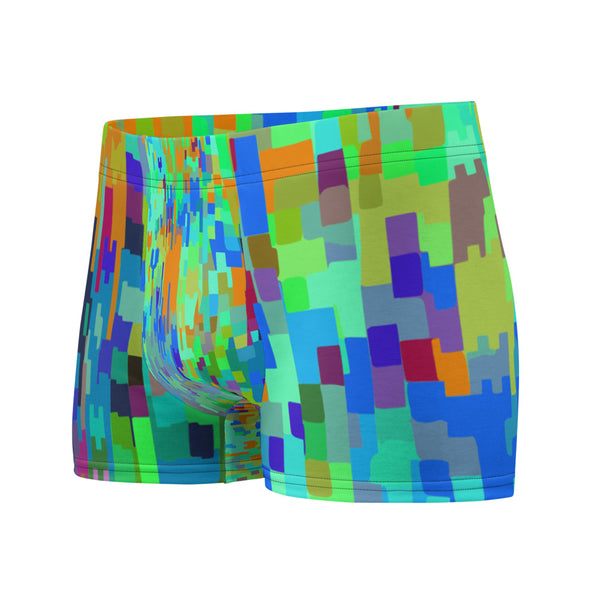 LGBT men's abstract rainbow patterned boxer brief underwear