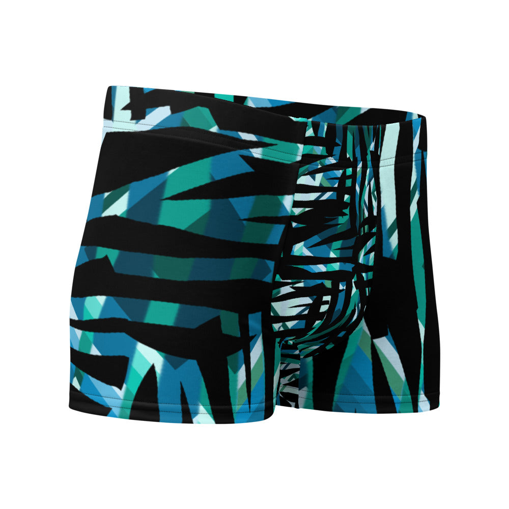 Mens Boxer Briefs | Turquoise Pattern | Retro 30s Style