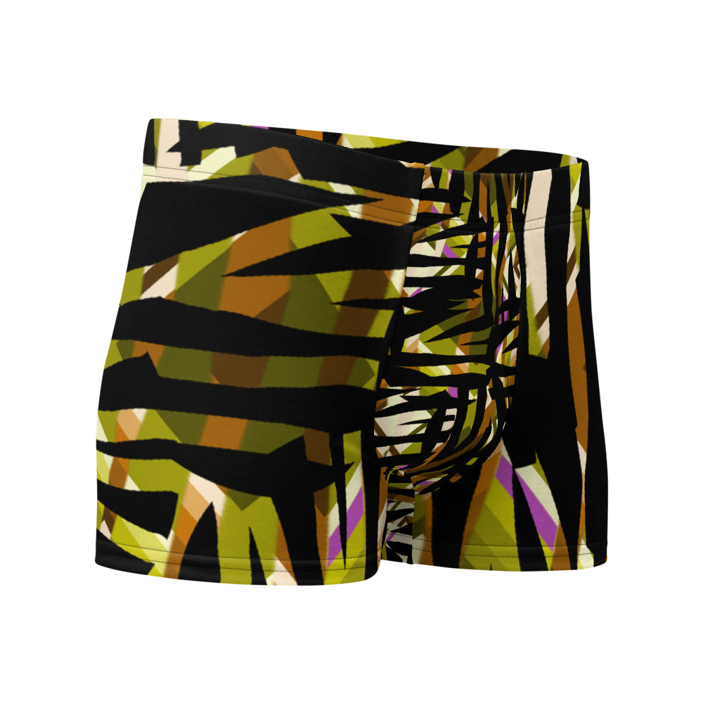 Mens Boxer Briefs | Yellow Pattern | Retro 30s Style