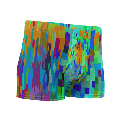 LGBT men's abstract rainbow patterned boxer brief underwear