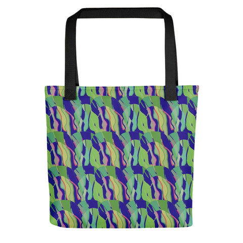Tote Bag | Contemporary Retro Abstract Navy Hall of Mirrors