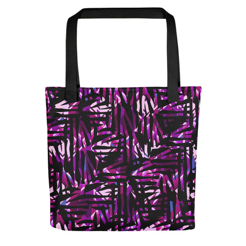 Pink Patterned Tote Bag | Distorted Geometric Collection