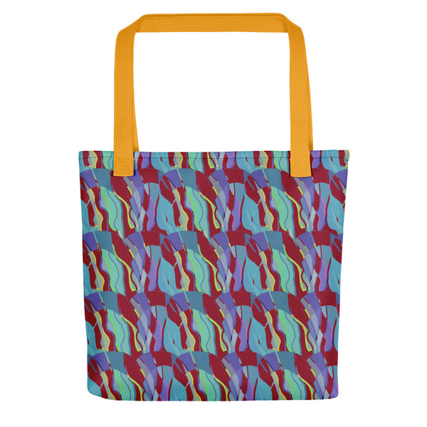 Tote Bag | Contemporary Retro Abstract Burgundy Hall of Mirrors
