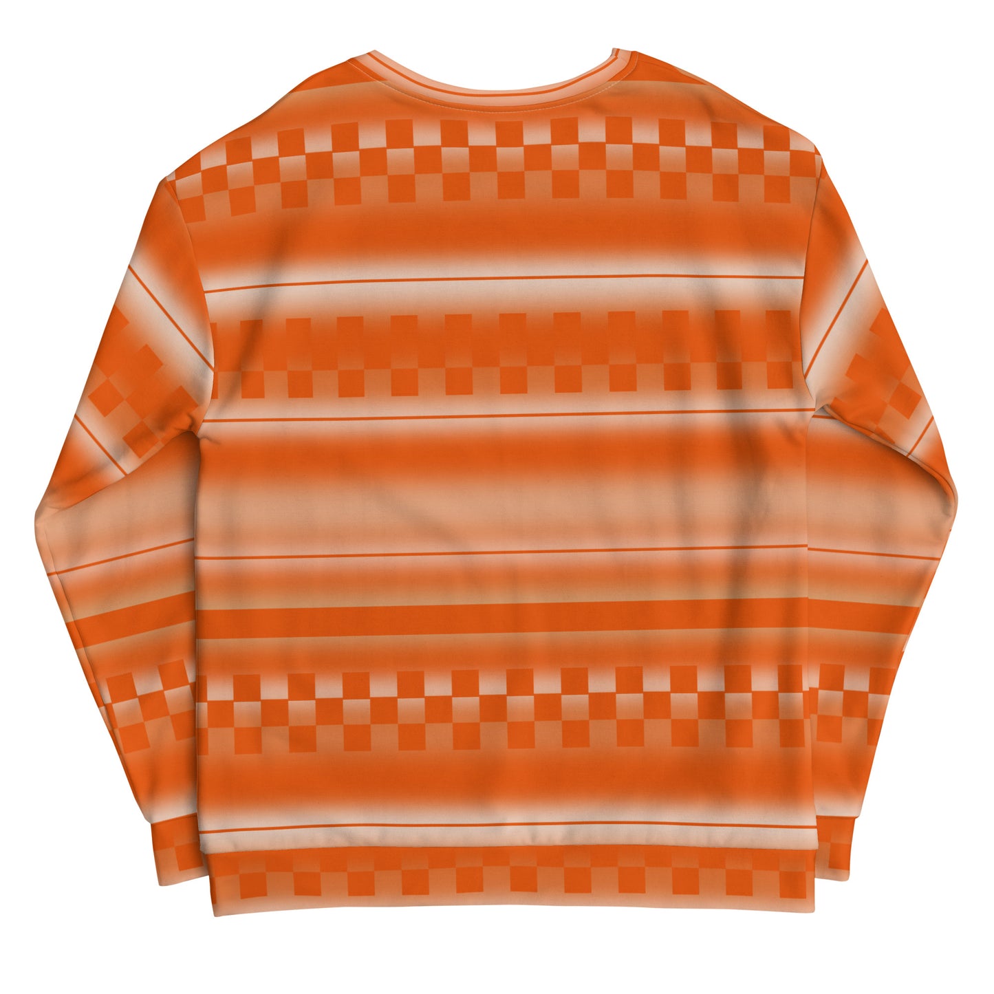 Sudadera unisex, geométrica, color naranja