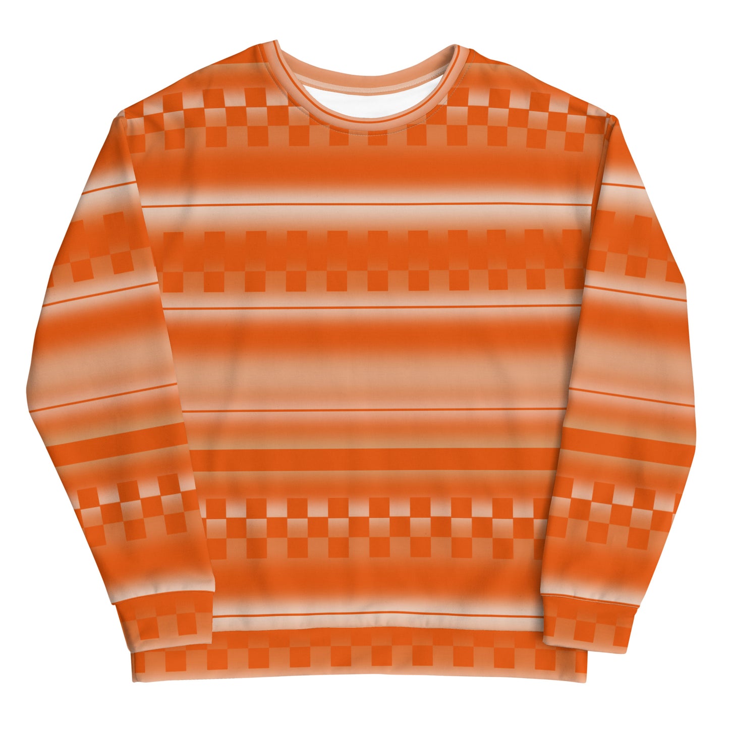 Sudadera unisex, geométrica, color naranja