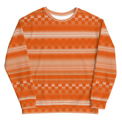 Unisex Sweatshirt, Orange Geometric