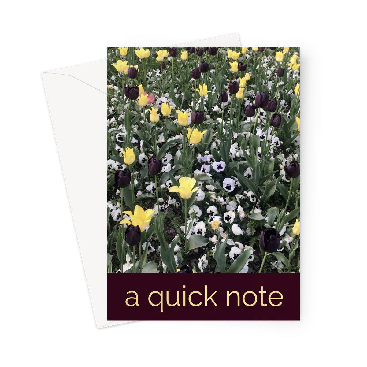 A quick note - spring flowers - Greeting Card