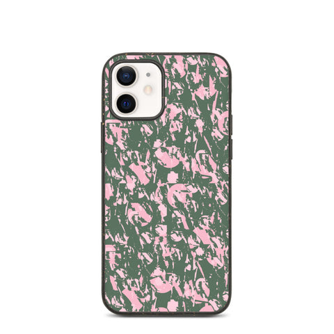Patterned Biodegradable Phone Case | Sage Green Pink | Pastel Escape