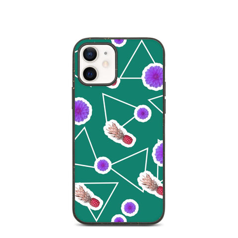 Patterned Biodegradable Phone Case | Green | Fruity Floral
