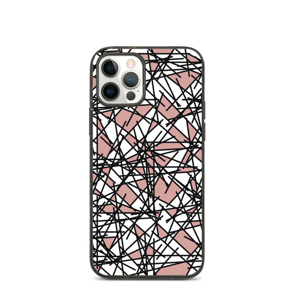 Muted Pink Scribbles Postmodern 80s Style Design Biodegradable Memphis Phone Case