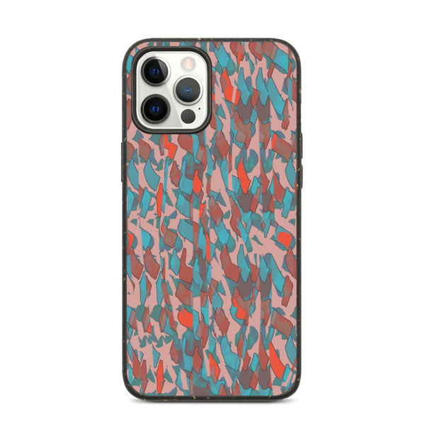 Patterned Biodegradable Phone Case | Salmon | Sunset Glitter Collection