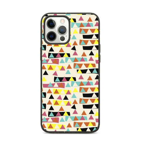 Patterned Biodegradable Phone Case | 50s Retro Style | Triangular Forest