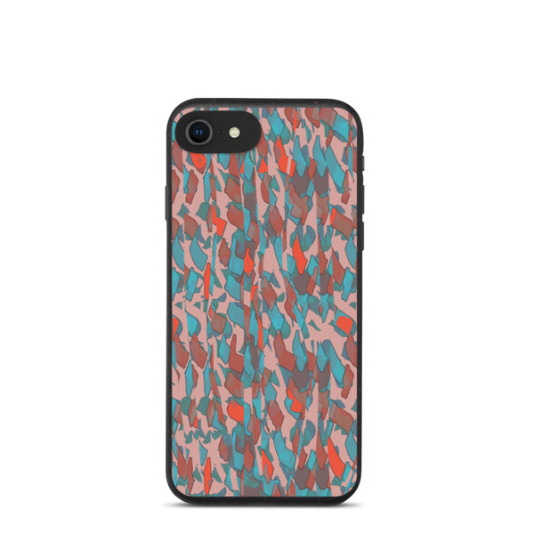 Patterned Biodegradable Phone Case | Salmon | Sunset Glitter Collection