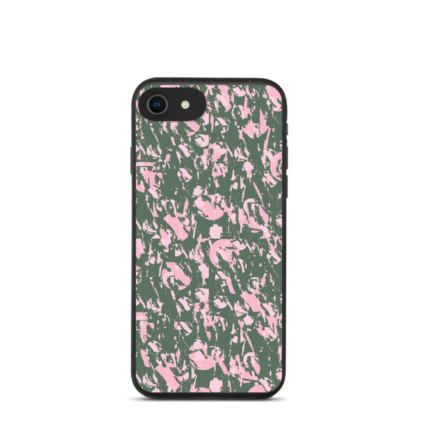 Patterned Biodegradable Phone Case | Sage Green Pink | Pastel Escape