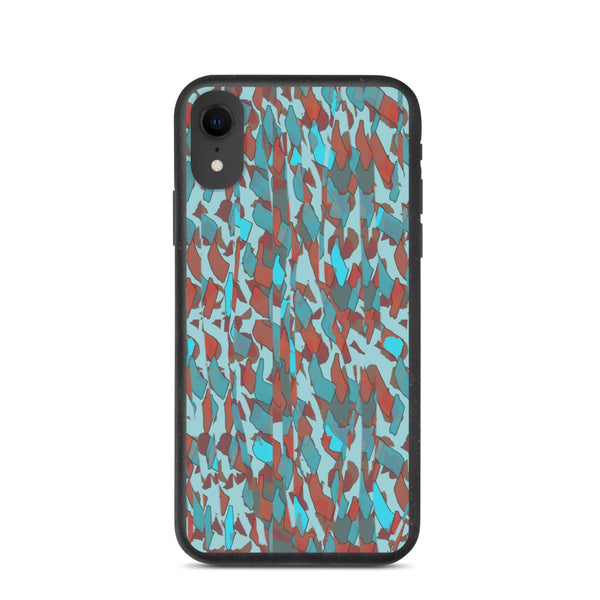 Patterned Biodegradable Phone Case | Turquoise | Sunset Glitter Collection