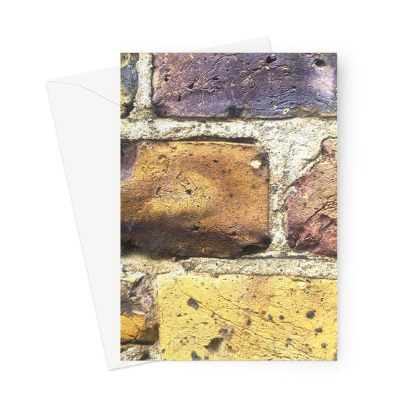 Old brick wall detail - Greeting Card