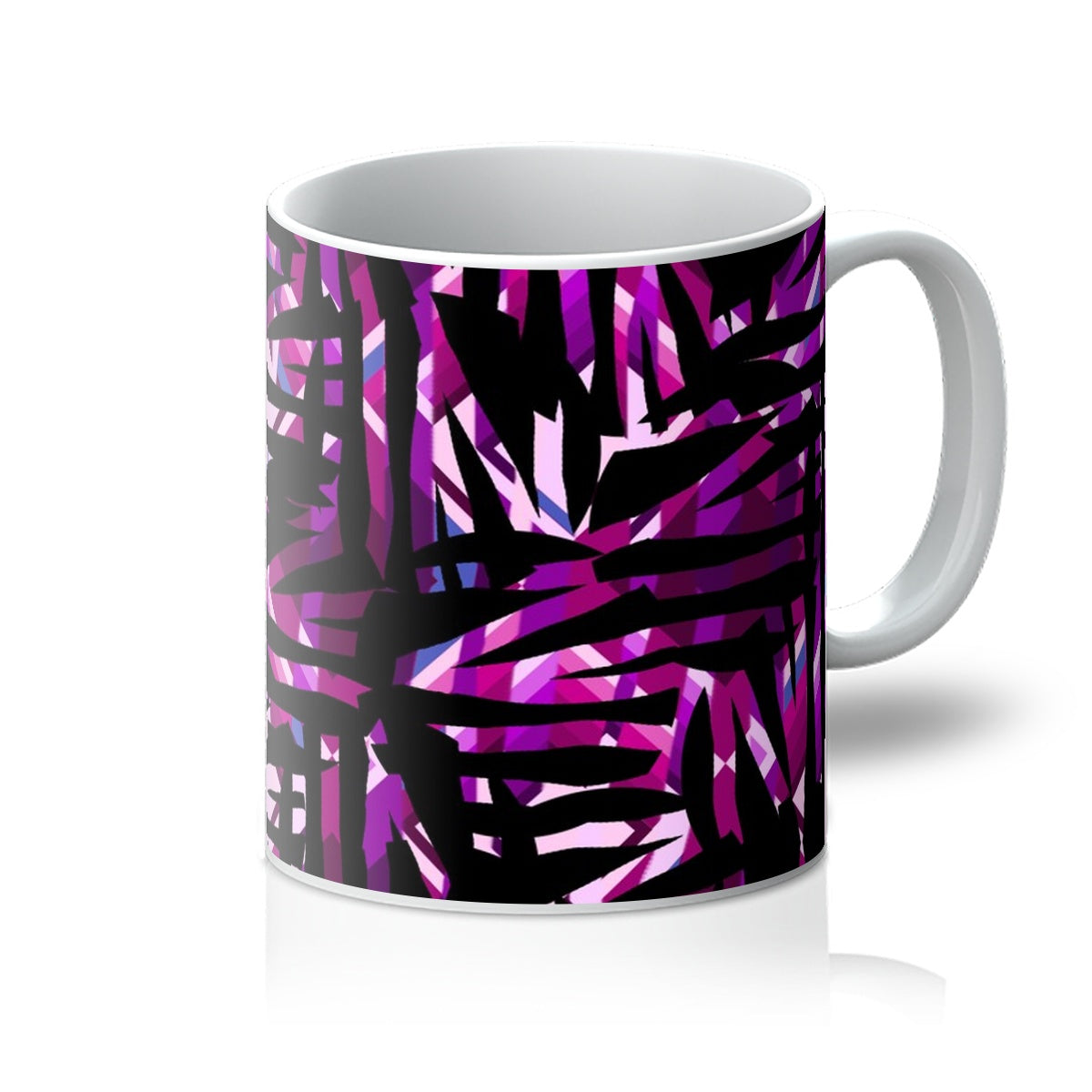 Pink Patterned Coffee Mug | Distorted Geometric Collection