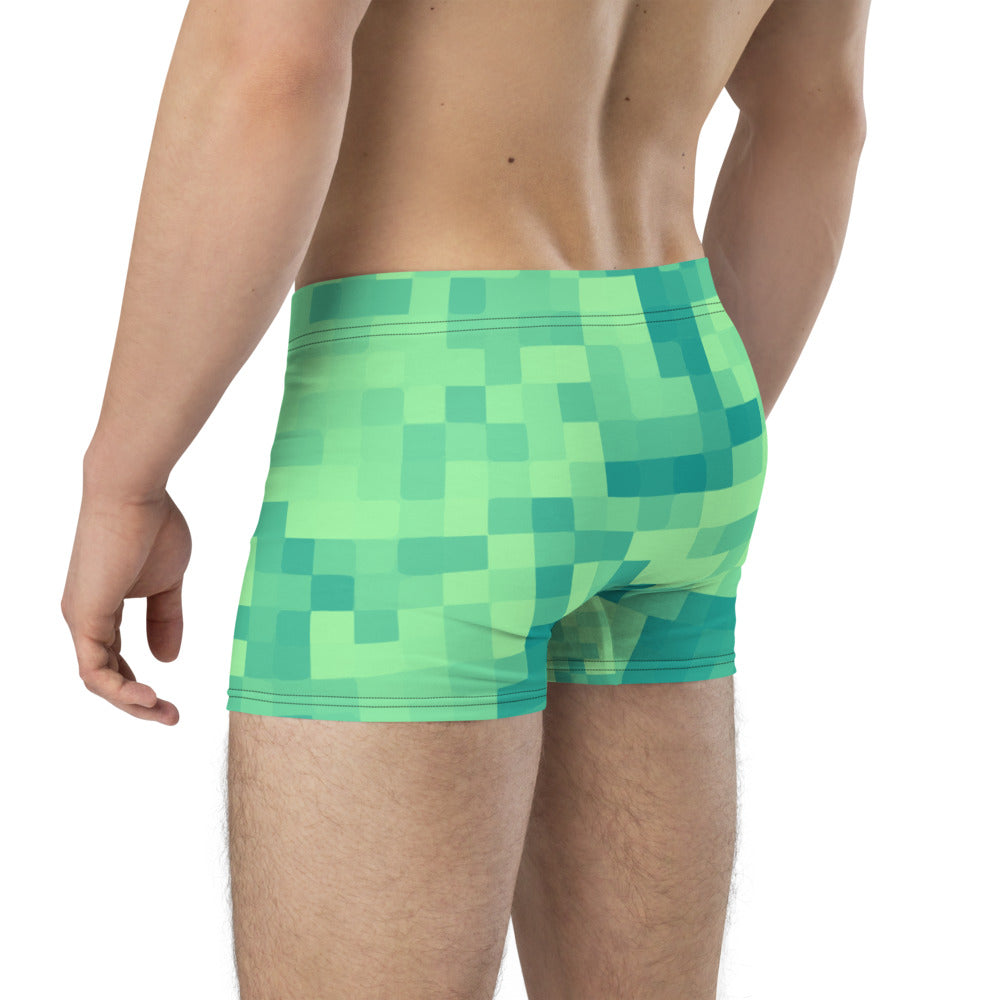 LGBT green patterned male boxer briefs underwear