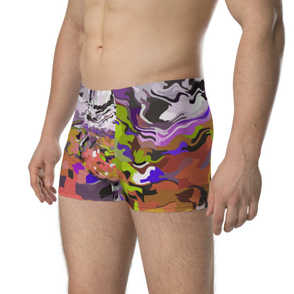 LGBT purple rainbow patterned male boxer briefs underwear