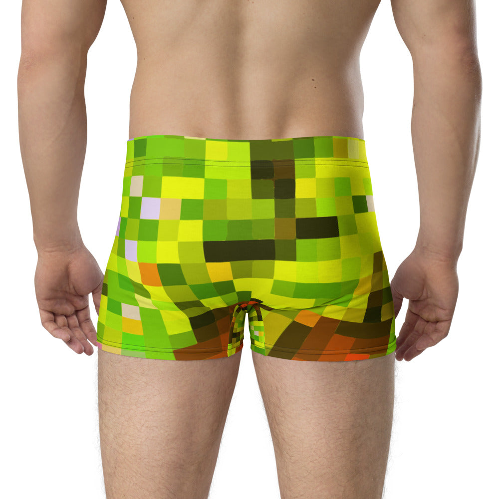 LGBT yellow checked male boxer briefs underwear