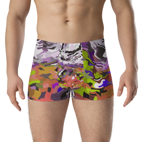 LGBT purple rainbow patterned male boxer briefs underwear