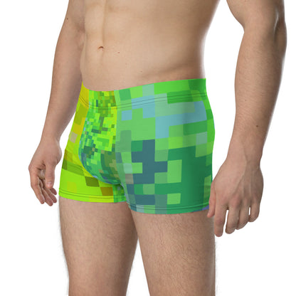 LGBT green patterned male boxer briefs underwear