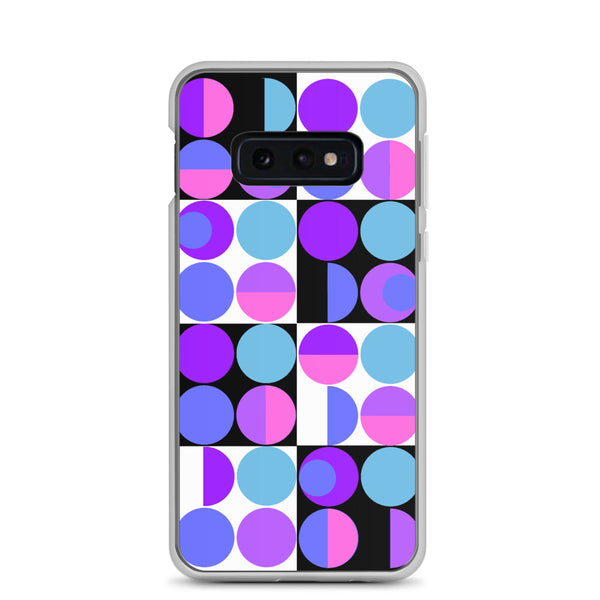 vintage style abstract pattern Bauhaus purple retro abstract Memphis style Samsung phone case