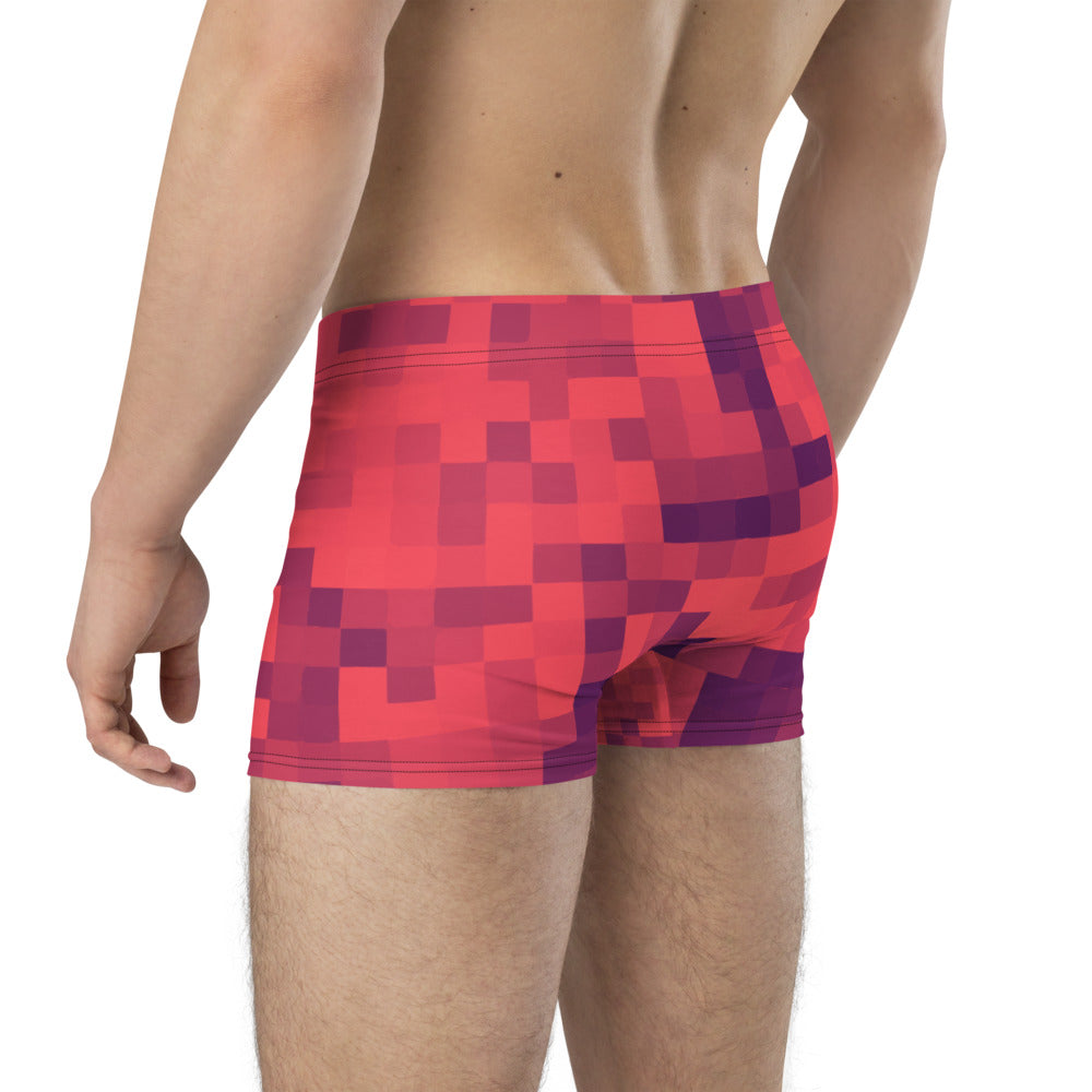 LGBT red patterned male boxer briefs underwear